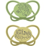 NIP Бебешка залъгалка NIP Green - My Butterfly, 0-6 м, 2 броя, зелена/жълта (4000821425224) - baby