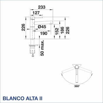 BLANCO Смесител за кухня blanco, alta ii (alta ii)