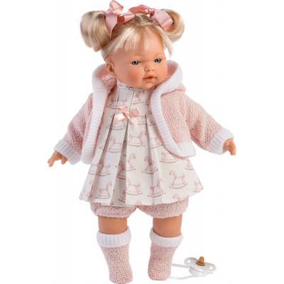 Llorens 33132 ROBERTA realistická so zvukmi a mäkkým látkovým telom 33 cm