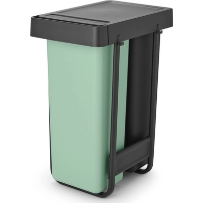 Brabantia Zabudovaný odpadkový kôš SORT & GO 2 x 30 l, tmavo sivá / nefritovo zelená, plast