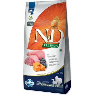 N&D Adult Medium & Maxi Grain Free Lamb & Blueberry 12 kg