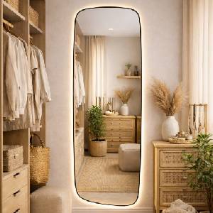 Baltica Design Baltica Design-LED Огледало с подсветка STONE CALM 15W/230V 4500K 155x50 cm IP65 черно (DB0032)