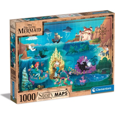 Clementoni 1000ч. Пъзел Disney Story Maps The Little Mermaid