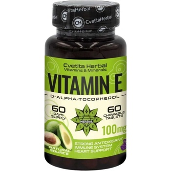 Image 1 of Cvetita Herbal Vitamin E 100 mg [60 Дъвчащи таблетки]