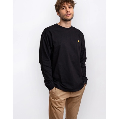 Carhartt WIP L/S Chase T-Shirt Black / Gold