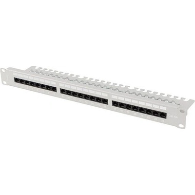 Lanberg Пач панел Lanberg patch panel 24 port 1U 19" CAT. 6a utp with cable organizer grey (PPUA-1124-S)