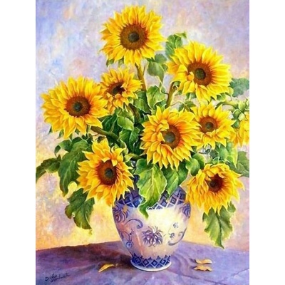 Diamantové malování - Slunečnice 30 x 40 cm
