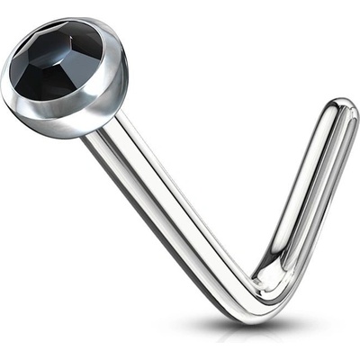 Šperky4U zahnutý piercing do nosu N01149-K