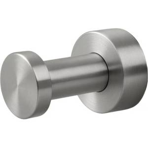 BALNEO Единична кръгла кука Balneo Qube, четкован инокс (M0101010301)