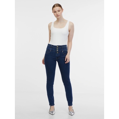 ORSAY Tmavomodré dámske skinny fit džínsy