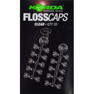Korda Zarážka Floss Caps Clear 20ks