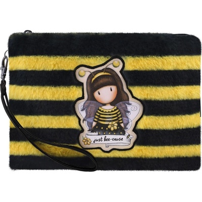 Santoro London na zip, chlupaté Bee-Loved 23 x 16 x 2.4cm
