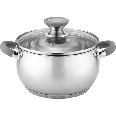 Voltz Тенджера Oliver Voltz OV51210N28, 28см, 10.45 л, Индукция, Силиконови дръжки, Инокс/Сив (5V1210N28G)