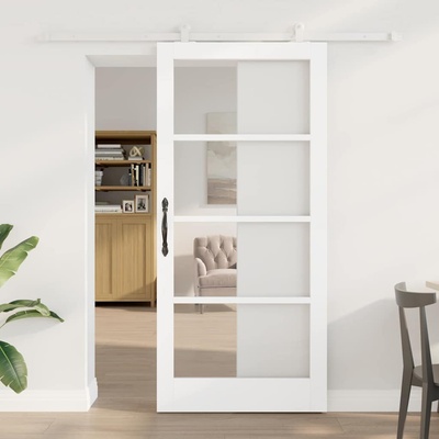 vidaXL Преплъзваща се врата ORKDAL 93 x 202 см Бяло (3332092)
