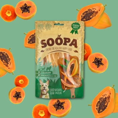 SOOPA Natural Papaya Chews 100 % prírodné papájové žuvacie maškrty pre psov 85 g