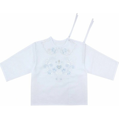 Richelieu Košieľka na krst Folk modrá