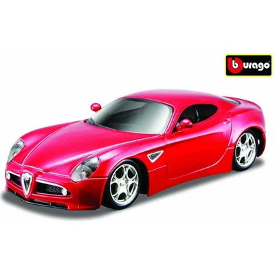 Bburago Alfa 8C Competizione metalíza červená 1:32