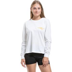Meatfly дамска тениска с дълги ръкави Donnie White / Brown Mnt Meatfly | Byal | ЖЕНИ | XS