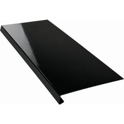 PorTec Odkvapový plech 12 cm 2 m pozink RAL 9005 čierna lesklá