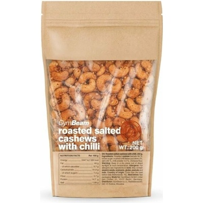 GymBeam Roasted salted cashews with chilli 200 g
