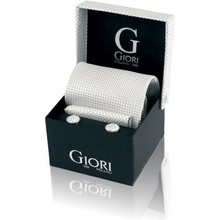 Giori Milano RS0802 kravata sada bílá