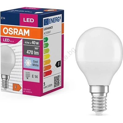 OSRAM LED Крушка P40 E14/4, 9W/230V 4000K - Osram (P225674)