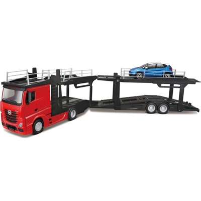 Bburago STREET FIRE Kamion s návěsem Multicar Carrier M-B Actros + Reanult Captur 1:43