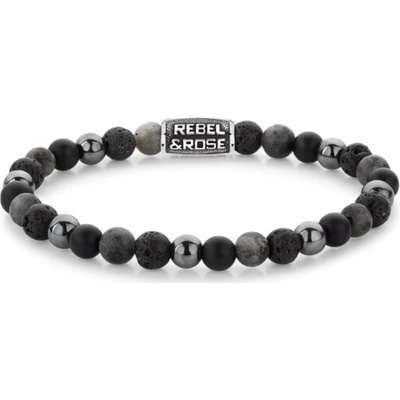 REBEL & ROSE náramok Grey Rocks Vintage RR-60127-V