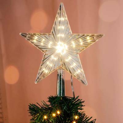 Haushalt international LED Vánoční hvězda na stromek 21 cm