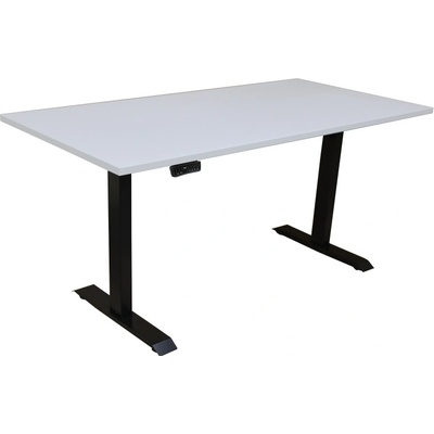 ZLKL Kancelářský stůl 160 x 80 x 2,5 cm černá podnož / šedá deska P00051-6