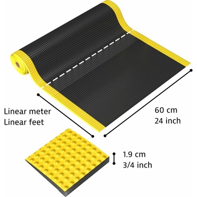 Notrax 782 Sky Trax Špičková ergonomická protiúnavová rohož čierna / žltá 60 cm x linm