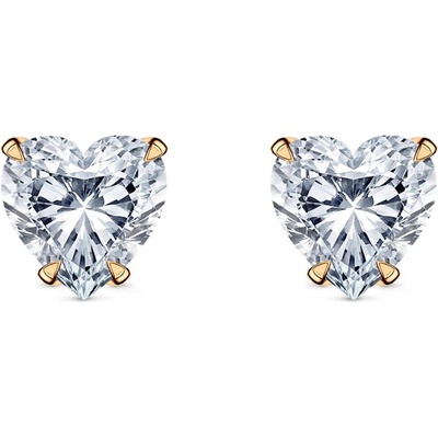 SAVICKI Обеци Share Your Love: злато, диаманти с шлифовка "сърце