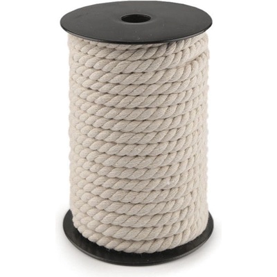 Bavlněná šňůra kroucená Ø8 mm macrame Varianta: 1 režná, Balení: 20 m