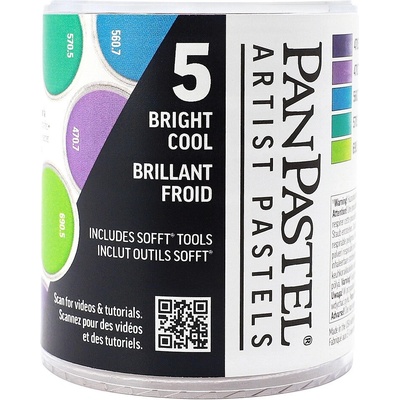 PanPastel sada suchých pastelů 5 odstínů Bright Cool studené odstíny