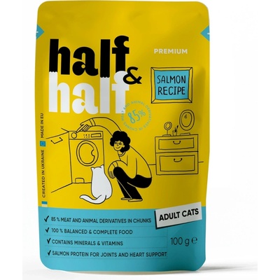 Half & Half Adult Cat kousky jelly losos 100 g