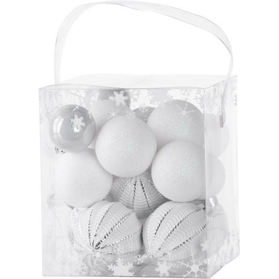 MagicHome Gule 31 ks bielo strieborné mix na vianočný stromček 6-3 cm – Zboží Dáma