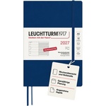 Leuchtturm1917 weekly calendar 2027 medium (A5) with notebook - appointment planner German, navy, softcover, January-December 2027, weekly overview on the left + note page on the right - 400075 (400075)