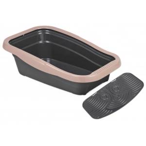 MPS NELLA KIT - Открита тоалетна с борд и подложка за почистване на лапите на котката - 56×36, 5x18 (височина) см, MPS Италия - 06662