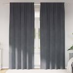 Pure Line Home Кадифени завеси в цвят сив с комбиниран перделък, 2 бр. , 140 x 225 см - zalegloto - 51,05 лв