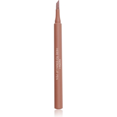 Gosh copenhagen Here To Stain Lip Pen маркер за устни за дълготраен ефект цвят 004 Mocha Stain 1ml