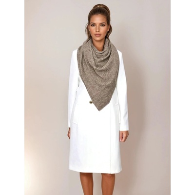 Classic Scarf pletená šála melírovaná hodubí šeď