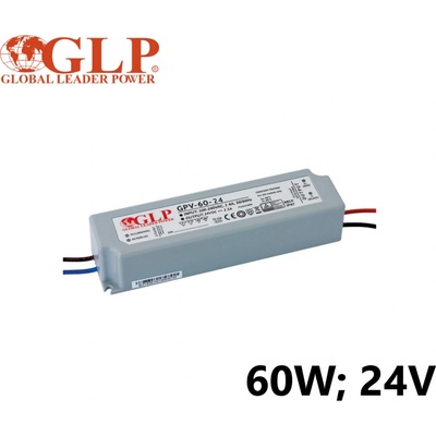 Napájecí zdroj pro LED pásky GLP GPV-60-24 - 24V / 2,5A / 60W - vodotěsný