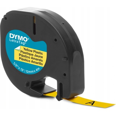Dymo S0721620, černý tisk/žlutý podklad, 4m, 12mm