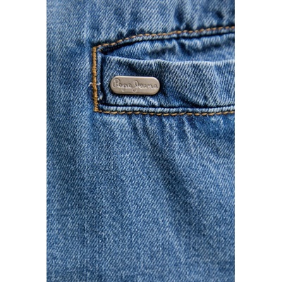 Дънков къс панталон Pepe Jeans A-LINE SHORT UHW CINCH (PL801178)