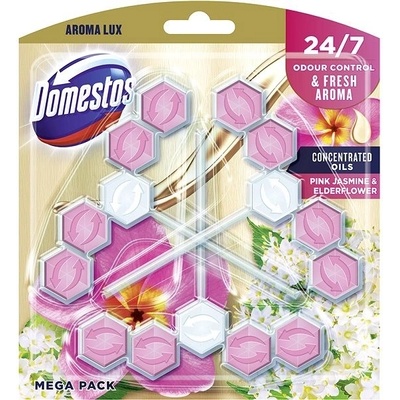 Domestos Aroma Lux Pink Jasmine & Elderflower tuhý WC blok 3 x 55 g