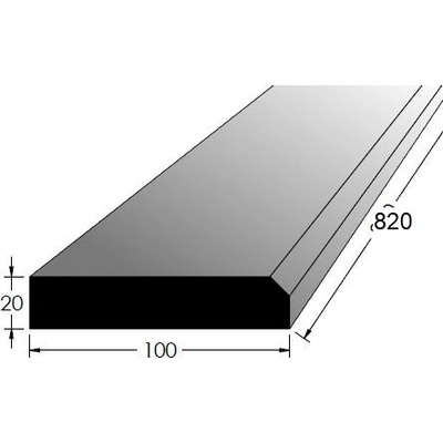 Dveřní práh s fazetou - BK 800x100 – Hledejceny.cz