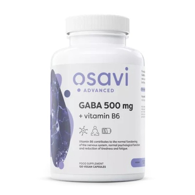Osavi GABA 500 mg + Витамин B6, 120 растителни капсули, 120 дози