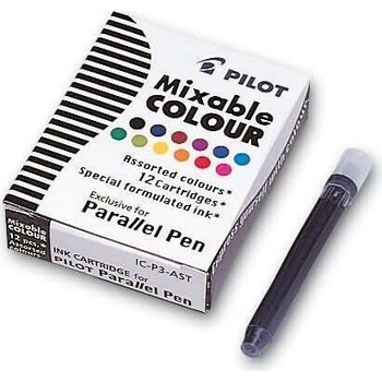 Pilot Bombičky do plniaceho pera Parallel Pen 12 rôznych farieb