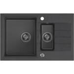 Quadron Вградена мивка Quadron Pop Peter 156 от черен композит - черна точка 78x50 см (HCQP57850CZK) Мивка за вграждане