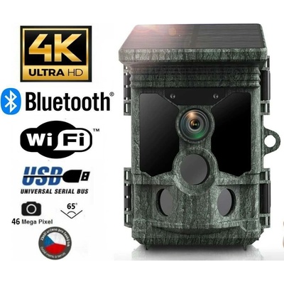 BUNATY 4K WiFi Solar 32GB microSD karta, 4ks AA baterií